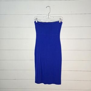 See You Monday Royal Blue Strapless Dress Size Medium.
